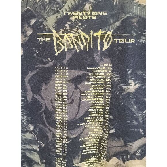 Twenty One Pilots Bandito Tour size small T-shirt #A43 - Picture 5 of 5